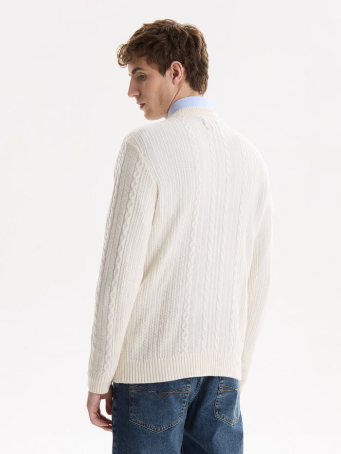 SWEATER CUELLO REDONDO TRAMADO - Imagen 5