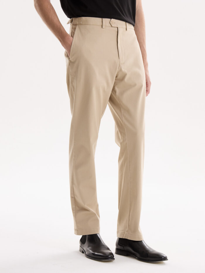 PANTALÓN GABARDINA CLÁSICO CON PRESILLAS - Imagen 2