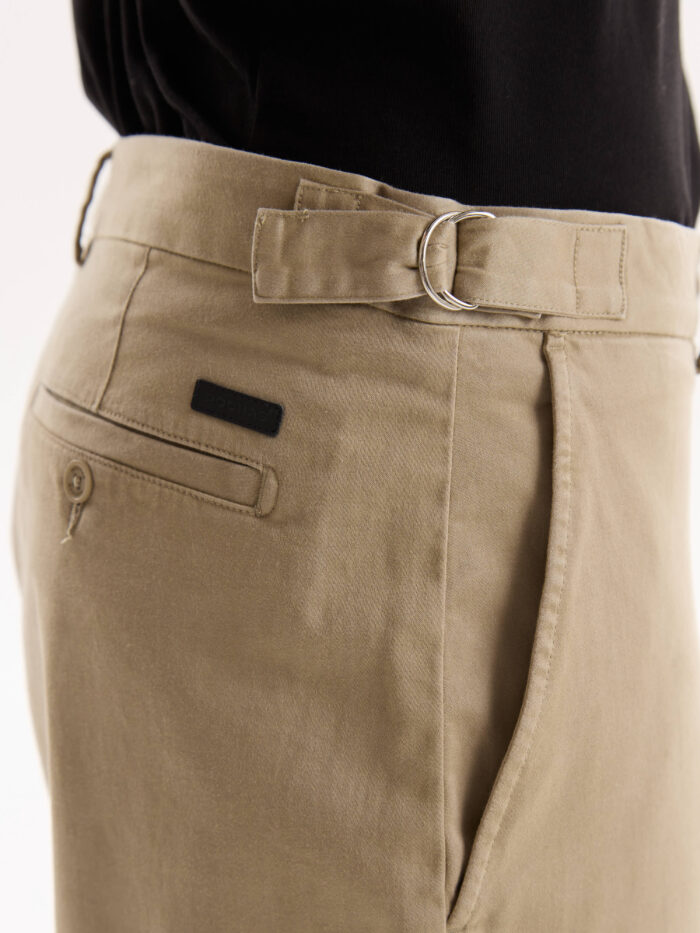 PANTALÓN GABARDINA CLÁSICO CON PRESILLAS - Imagen 3