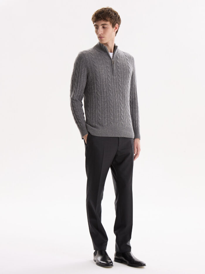 Sweater 1/2 Cierre Trenzado - Imagen 4