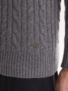 Sweater 1/2 Cierre Trenzado - Imagen 3