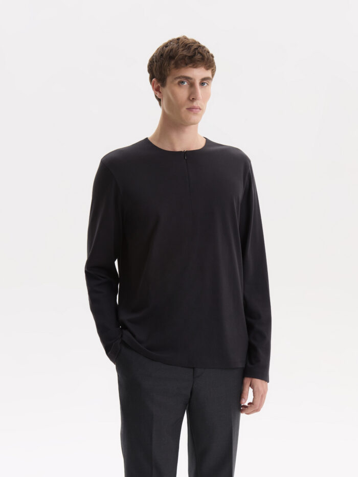 T-SHIRT ZIPPER PIMA COTTON - Imagen 3