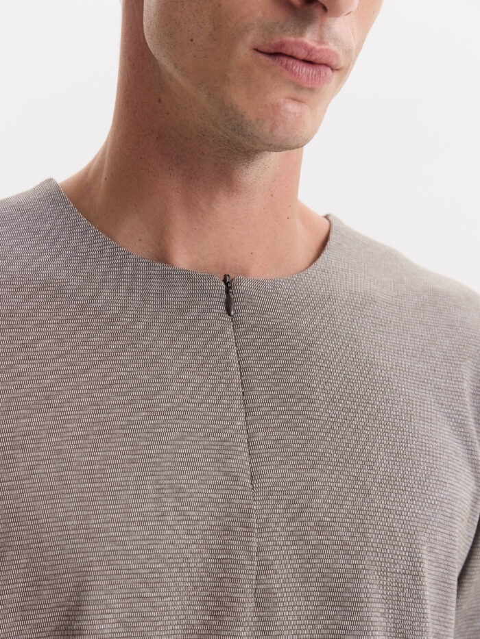 T-SHIRT ZIPPER PIMA COTTON - Imagen 2